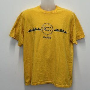 Le Tour De France Paris Yellow T-Shirt Size XL